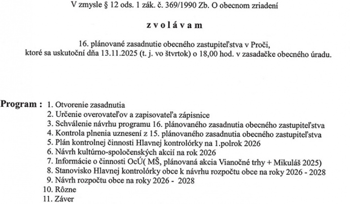 Fotka - Pozvánka 16-2025